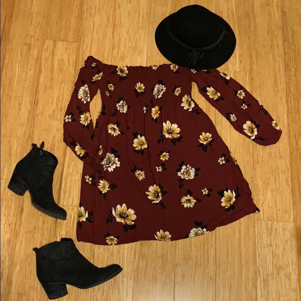 Off the shoulder floral dress